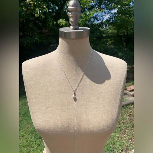 NWT Sterling Silver Plated Chain & Bowling Pin & Ball Alloy Metal Charm Necklace - Picture 2 of 12